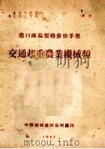 交通起重农业机械类   1953  PDF电子版封面    中国机械进口公司编 