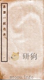 嘉庆一统志表  1     PDF电子版封面     