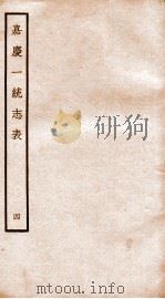 嘉庆一统志表  4     PDF电子版封面     