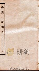 嘉庆一统志表  5     PDF电子版封面     