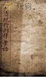 大清现行刑律案云  45   1909  PDF电子版封面    （清）沈家本等编 