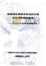 农村妇女劳动力外出打工后回流情况研究报告     PDF电子版封面     