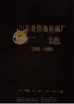 山东莱阳拖拉机厂厂志  1948年-1985年   1986  PDF电子版封面     