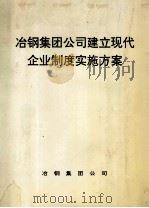 冶钢集团公司建立现代企业制度实施方案     PDF电子版封面    冶钢集团公司 