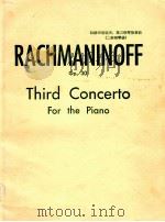 第三钢琴协奏曲  二架钢琴谱     PDF电子版封面    拉赫玛尼诺夫 