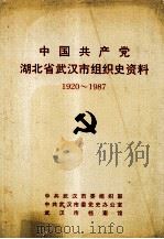 中国共产党湖北省武汉市组织史资料  1920-1987（1991 PDF版）