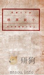 新文化丛书  小说原理   1933  PDF电子版封面    陈穆如编 