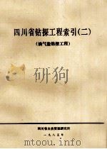 四川省钻探工程索引  2  油气盐钻探工程   1985  PDF电子版封面    四川省自然资源研究所编 