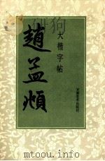 赵孟頫大楷字帖   1988  PDF电子版封面  7539801476  （元）赵孟俯书 