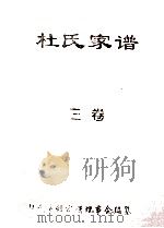 杜氏家谱  3卷   1995  PDF电子版封面    杜氏重修家谱理事会编纂 