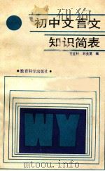 初中文言文知识简表   1990  PDF电子版封面  7504103748  王红村;刘兆英编著 