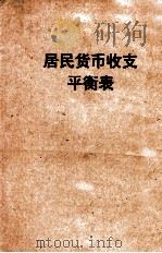 居民货币收支平衡表   1953  PDF电子版封面    （苏）马尔果林（Н.С.Марголин）著；中国人民大学国 