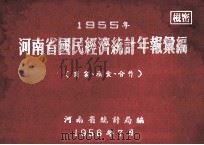 河南省国民经济统计年报汇编  1955年  商业、粮食、合作   1956  PDF电子版封面    河南省统计局编 