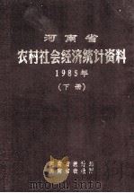 河南省农村社会经济统计资料  1985年  下（1986 PDF版）