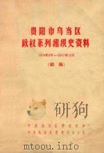 贵阳市乌当区政权系列组织史资料初稿（ PDF版）