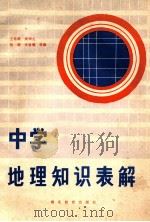 中学地理知识表解   1985  PDF电子版封面  7306·222  王希南，周坤元，张萌等编 