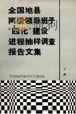 全国地县两级领导班子“四化”建设进程抽样调查报告文集  下   1987  PDF电子版封面    中央组织部青年干部局编 