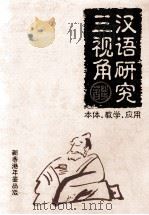 汉语研究三视角   1999  PDF电子版封面  9628199943  沙平著 