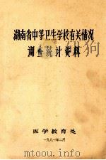 湖南省中等卫生学校有关情况调查统计资料（1981 PDF版）