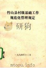 竹山县村级基础工作规范化管理规定（1994 PDF版）