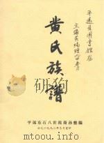 黄氏族谱   1992  PDF电子版封面    平远东石八世祖裔孙整编 