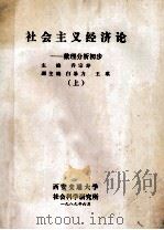 社会主义经济论  数理分析初步  上   1989  PDF电子版封面    乔宗寿主笔 