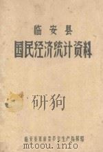 临安县国民经济统计资料  1975年   1976  PDF电子版封面     