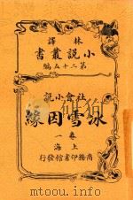 小说丛书  冰雪因缘  卷1（1914 PDF版）