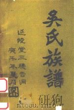 延陵堂三穗吉洞  吴氏族谱   1990  PDF电子版封面     