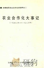 白城地区农业合作化大事记  1948-1986（1989 PDF版）