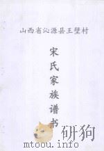 山西省沁源县王壁村宋氏家族谱书     PDF电子版封面     