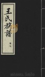 王氏族谱  卷9   1992  PDF电子版封面    镜波，彬炎编辑 