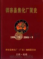 师宗县焦化厂简史  1990·9-2000·9     PDF电子版封面    师宗县焦化厂《厂史》编辑委员编 