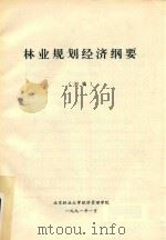 林业规划经济纲要（初稿）   1991  PDF电子版封面    北京林业大学经济管理学院 