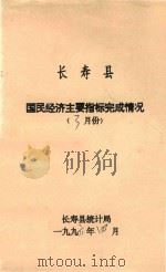 长寿县  国民经济主要指标完成情况  三月份（1996 PDF版）