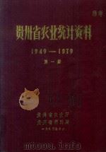 贵州省农业统计资料  1949-1979  第1册   1980  PDF电子版封面    贵州省农业厅，贵州省统计局 