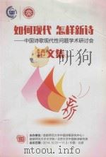 如何现代、怎样新诗论文集  上  中国诗歌现代性问题文学研讨会     PDF电子版封面     
