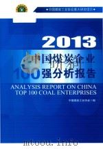 中国煤炭企业100强分析报告  2013（ PDF版）
