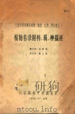 植物名录附科、属、种描述   1956  PDF电子版封面    孙晓庵编写；杨玉坡校订 