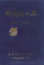 辉煌的十年  1984-1993   1994  PDF电子版封面    龙游县统计局编 