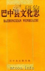 巴中县文化志   1992  PDF电子版封面    巴中县文教局 