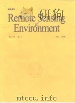 Remote Sensing of Environment  VOL.74  NO.1-3     PDF电子版封面     