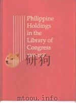 Philippine Holdings in the Library of Congress 1960-1987   1993  PDF电子版封面    A.Kohar Rony 