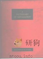 A DICTIONARY OF METALLURGY（ PDF版）