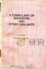 A formulary of adhesivesand other sealants.1987.     PDF电子版封面     