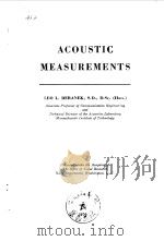 Acoustic Measurements 1956.     PDF电子版封面     