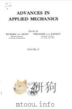 ADVANCES IN APPLIED MECHANICS VOLUME II     PDF电子版封面     