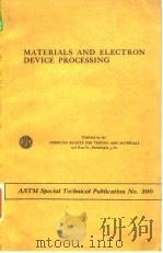 American Society for Testing and Materials.Materials and elctron device processing.1961.（ PDF版）
