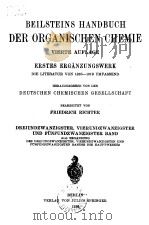 BEILSTEINS HANDBUCH DER ORGANISCHEN CHEMIE VIERTE AUFLAGE（23-25）     PDF电子版封面     