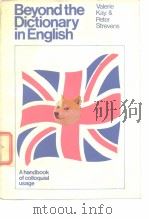 Beyond the Dictionary in English     PDF电子版封面     